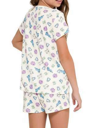 Pijama Infantil Menina Curto Espaço Pijama 4050038 - ESPAÇO PIJAMA