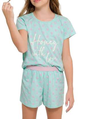 Pijama Infantil Menina Curto Espaço Pijama 4050043 - ESPAÇO PIJAMA
