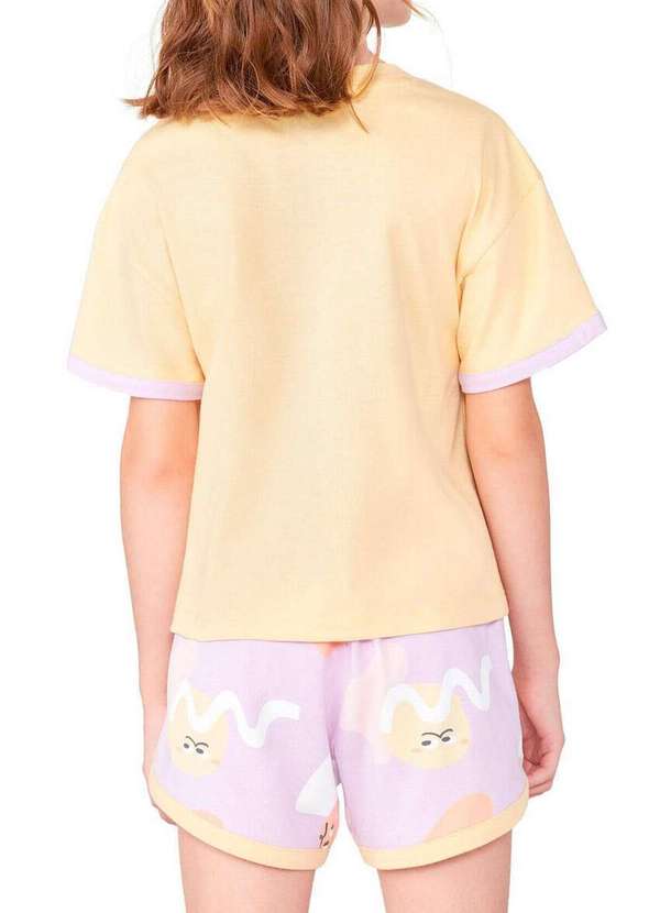 Hering - Pijama Infantil Menina Curto Hering 56l4 1b-Amarelo-Claro 2