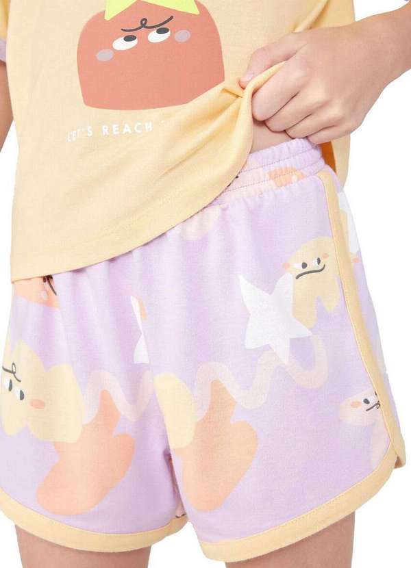 Hering - Pijama Infantil Menina Curto Hering 56l4 1b-Amarelo-Claro 4