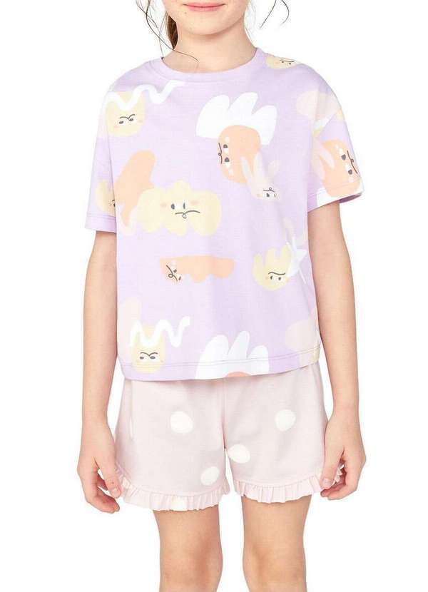 Hering - Pijama Infantil Menina Curto Hering 56l5 1b-Rosa-Claro