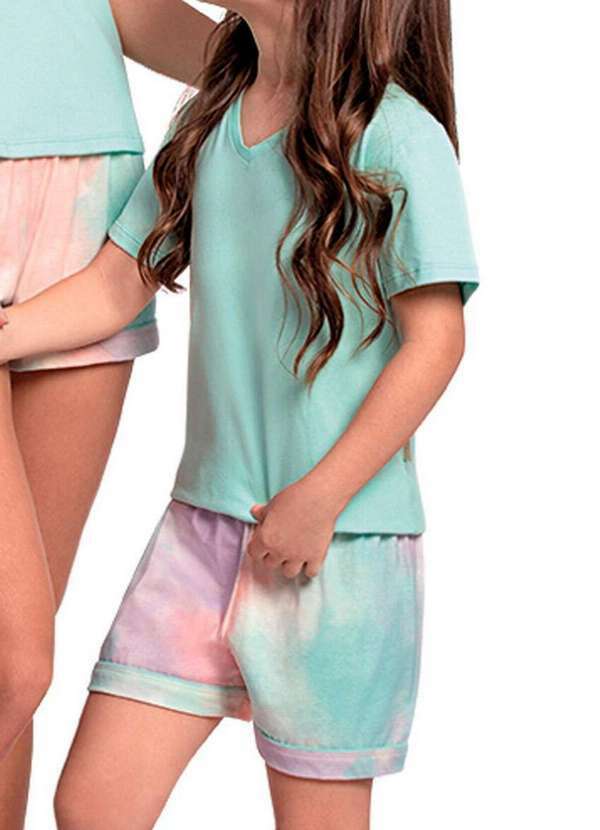 Lupo - Pijama Infantil Menina Curto Lupo 22331-001 4060-Verde-Água