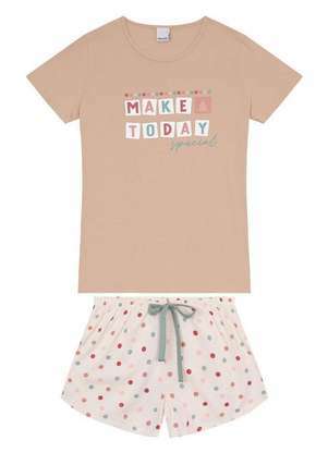 Pijama Infantil Menina Curto Malwee 1000122402 - MALWEE
