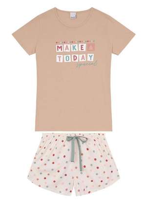 Pijama Infantil Menina Curto Malwee 1000122402 - MALWEE