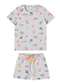 Malwee - Pijama Infantil Menina Curto Malwee 1000122802 Dm95b-Rosa - variação: Dm92a-Cinza