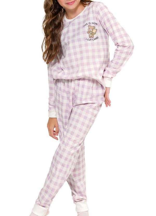 Espaço Pijama - Pijama Infantil Menina Longo Espaço Pijama 4050014 Lilas