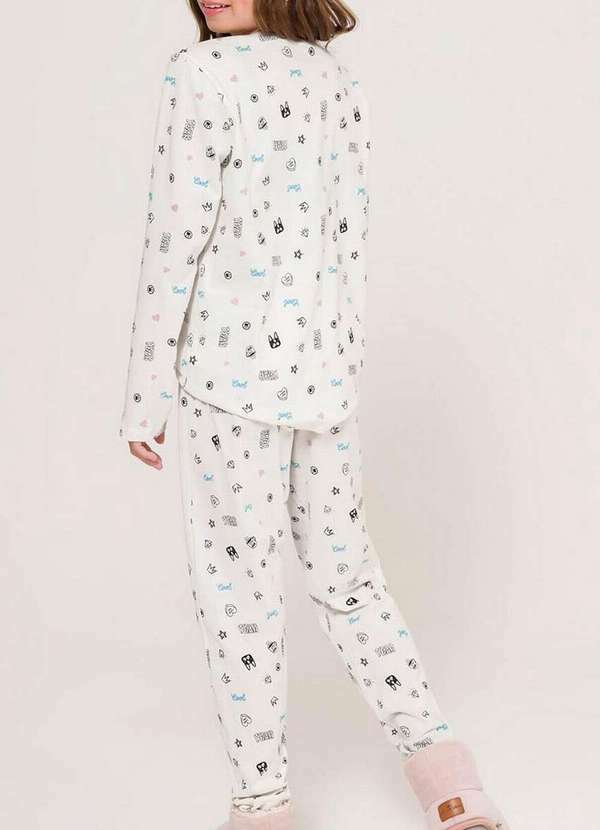 Espaço Pijama - Pijama Infantil Menina Longo Espaço Pijama 4050015 Branco 2