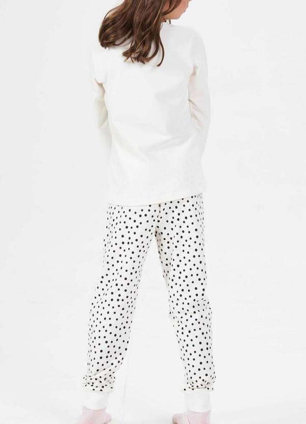 Espaço Pijama - Pijama Infantil Menina Longo Espaço Pijama 41118 Off-White 2