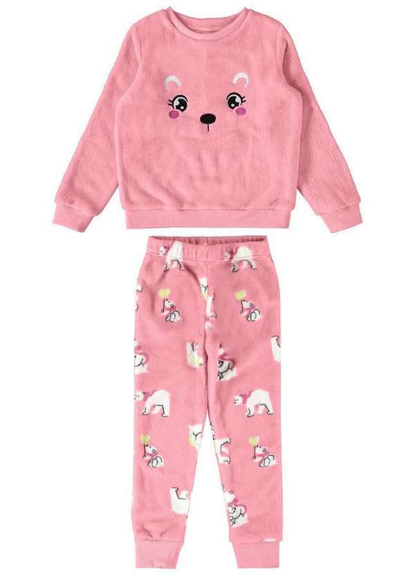 Malwee - Pijama Infantil Menina Longo Malwee 1000115355 02183-Rosa