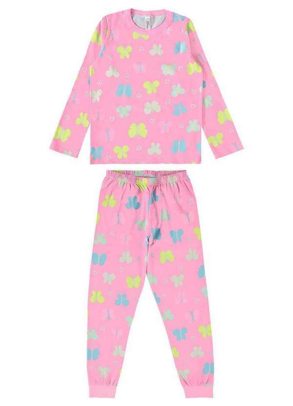 Malwee - Pijama Infantil Menina Longo Malwee 1000120290 Dj67b-Rosa