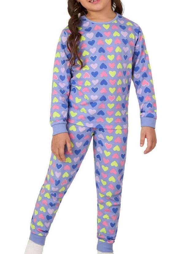Malwee - Pijama Infantil Menina Longo Malwee 1000126334 Dq06b-Lilás