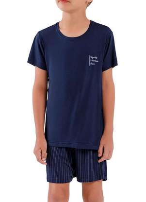 Pijama Infantil Menino Curto Cor com Amor 2060047 - COR COM AMOR