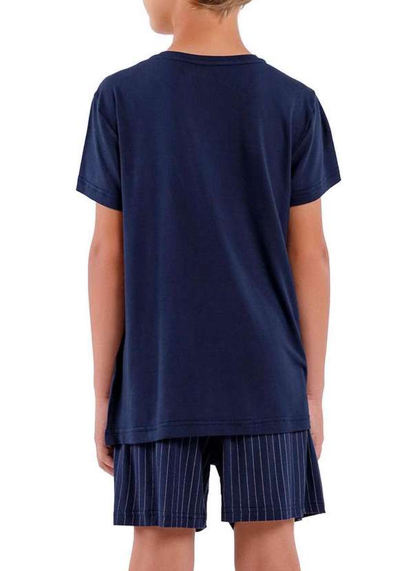 Cor com Amor - Pijama Infantil Menino Curto Cor com Amor 2060047 Azul-Marinho 2