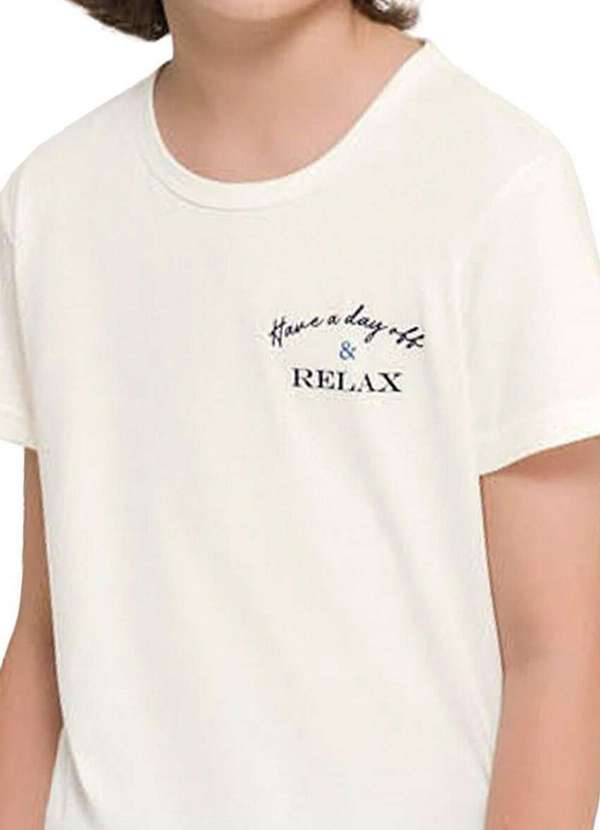 Espaço Pijama - Pijama Infantil Menino Curto Espaço Pijama 4060008 Off-White-Azul 3