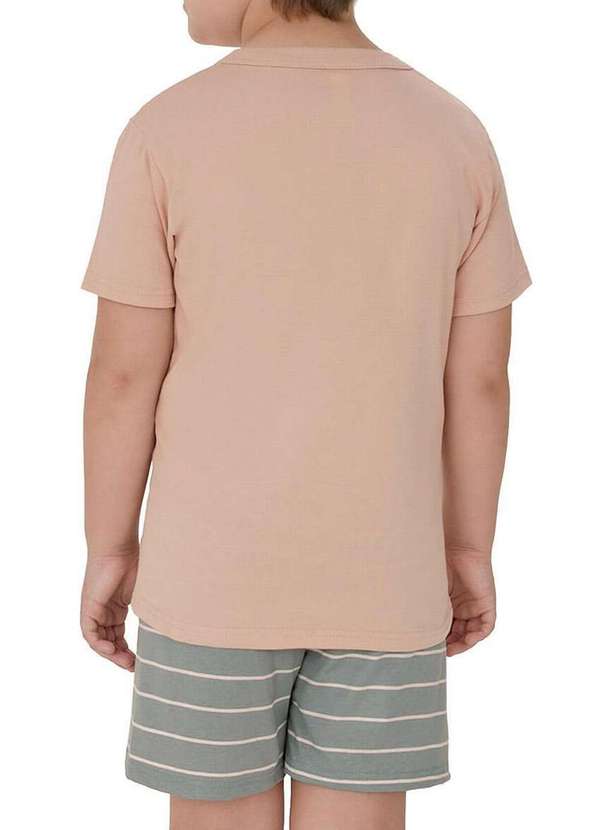 Malwee - Pijama Infantil Menino Curto Malwee 1000122460 00117-Marrom-Azul 2
