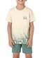 Malwee - Pijama Infantil Menino Curto Malwee 1000122845 02143-Off-White-Verde - variação: 02143-Off-White-Verde