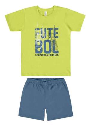 Pijama Infantil Menino Curto Malwee 1000122845 - MALWEE