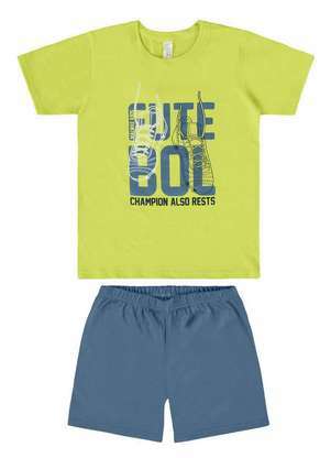 Pijama Infantil Menino Curto Malwee 1000122845 - MALWEE