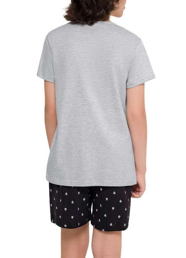 Espaço Pijama - Pijama Infantil Menino Espaço Pijama 4060007 Cinza-Preto 2