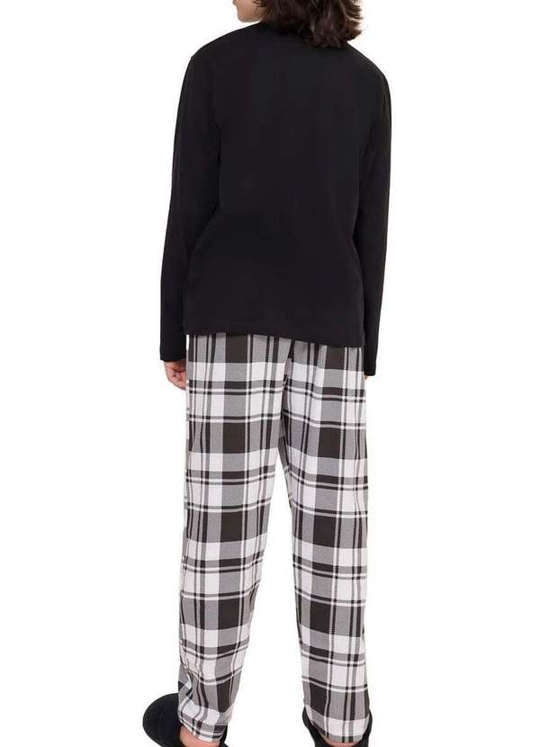 Espaço Pijama - Pijama Infantil Menino Longo Espaço Pijama 4060006 Preto 2