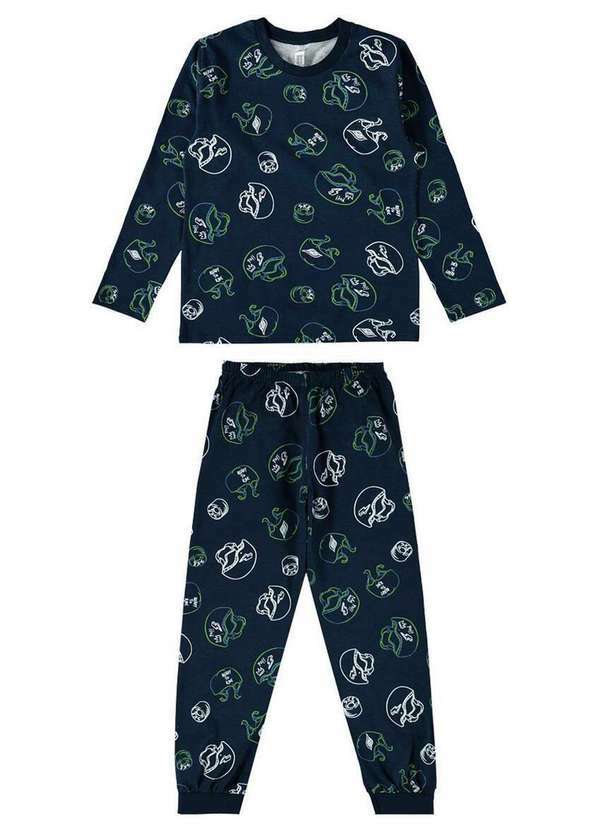 Malwee - Pijama Infantil Menino Longo Malwee 1000121927 Dj74a-Marinho