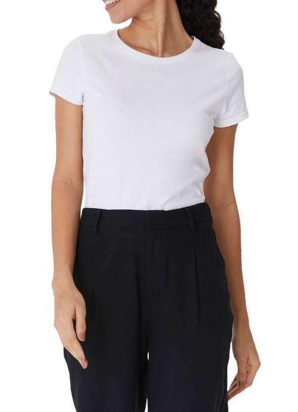 Malwee - Blusa Feminina Malwee 1000137046 Pima 00001-Branca