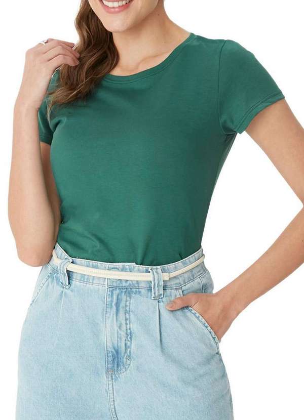 Malwee - Blusa Feminina Malwee 1000137046 Pima 70422-Verde