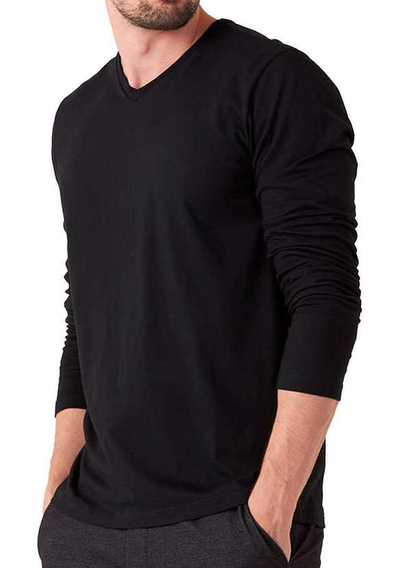 Malwee - Camiseta Masculina Malwee 1000006663 00004-Preto 3