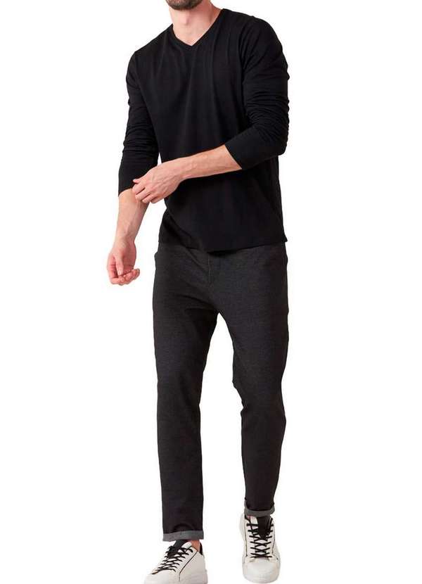 Malwee - Camiseta Masculina Malwee 1000006663 00004-Preto 4