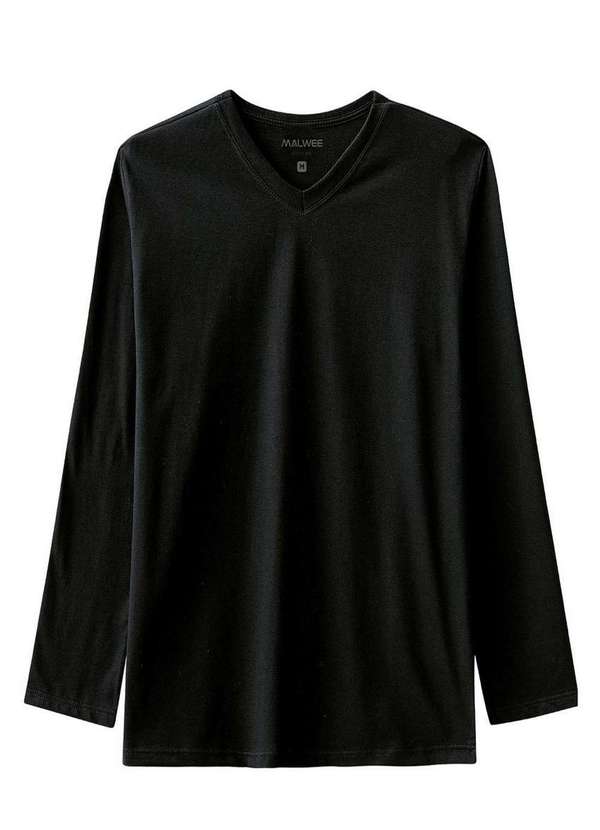 Malwee - Camiseta Masculina Malwee 1000006663 00004-Preto 5