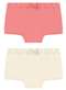 Malwee - Kit com 2 Calcinhas Infantil Malwee 1000111502 D020u-Rosa-Off-White - variação: D020u-Rosa-Off-White