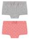 Malwee - Kit com 2 Calcinhas Infantil Malwee 1000111502 D020u-Rosa-Off-White - variação: D020w-Pink-Cinza