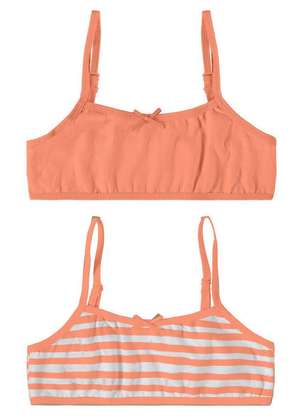 Kit com 2 Tops sem Aro e sem Bojo Infantil Malwee 1000090619 - MALWEE