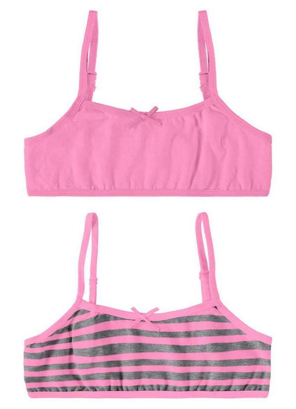 Malwee - Kit com 2 Tops sem Aro e sem Bojo Infantil Malwee 1000090619 C175a-Rosa