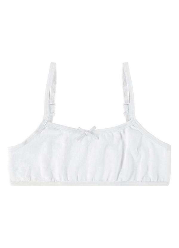 Malwee - Kit com 2 Tops sem Aro e sem Bojo Infantil Malwee 1000090619 C896a-Branco-Camurça 2