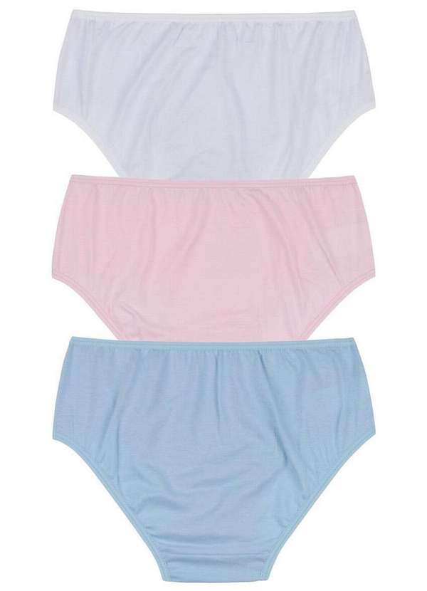 Sanny - Kit com 3 Calcinhas Infantil Sanny 213152 Azul-Rosa-Branco 2