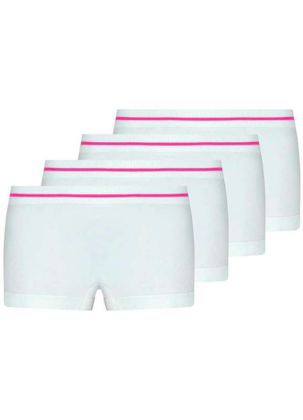 Lupo - Kit com 4 Calcinhas Infantil Lobinha 18720-001 Branco