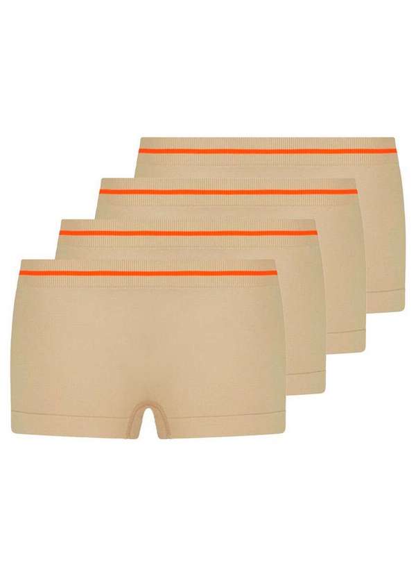 Lupo - Kit com 4 Calcinhas Infantil Lobinha 18720-001 Natural-Peach