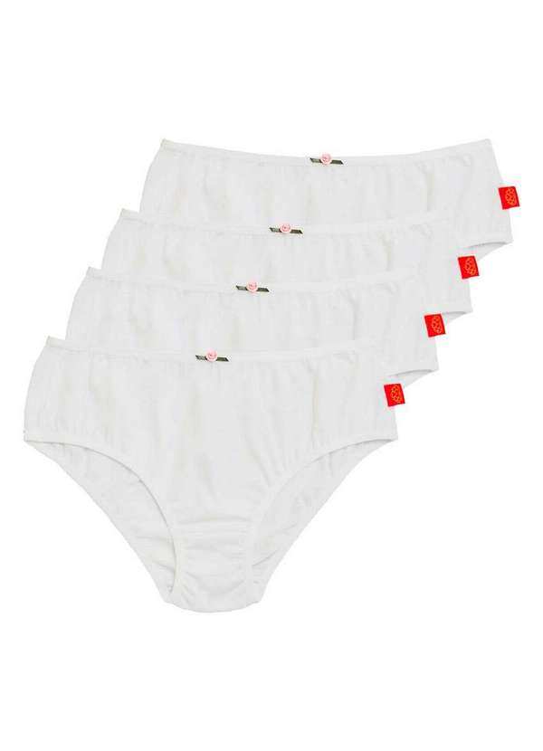 Sanny - Kit com 4 Calcinhas Infantil Sanny 212830 Branco