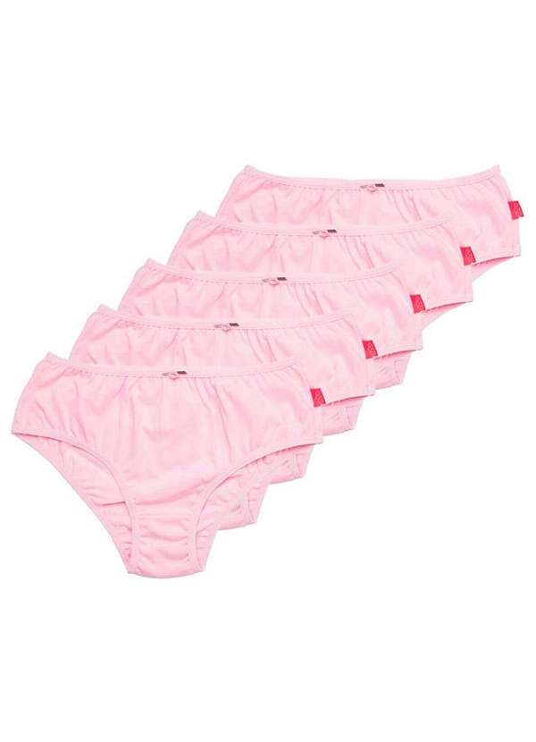Sanny - Kit com 5 Calcinhas Infantil Sanny 212830 Rosa-Bella