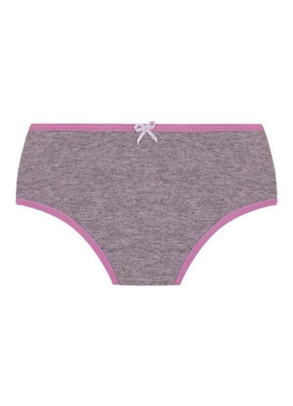 Lupo - Kit com 6 Calcinhas Lobinha 18101-089 Infantil 0900-Lilás-Branco-Cinza 4