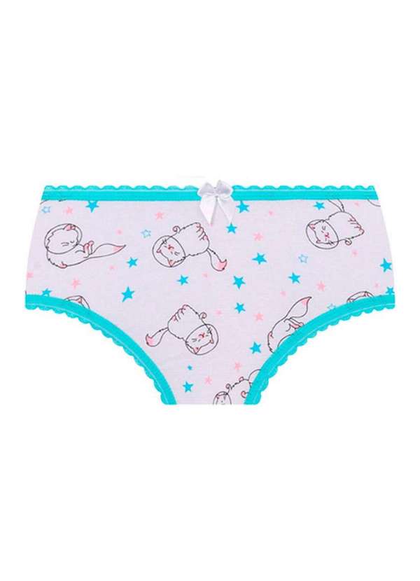 Lupo - Kit com 9 Calcinhas Infantil Lobinha 18100-089 0927-Azul-Branco-Cinza 3