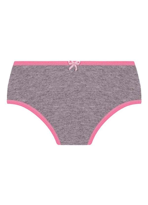 Lupo - Kit com 9 Calcinhas Lobinha 18101-089 Infantil 0905-Cinza-Branco-Rosa 2