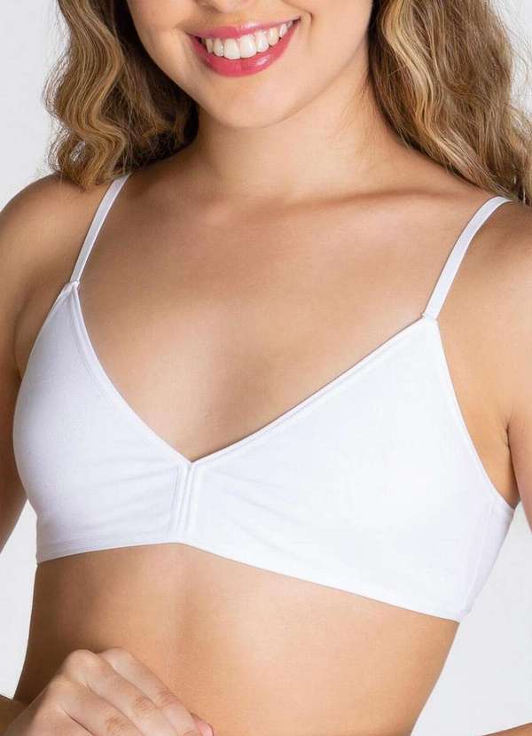 Lupo - Sutiã Infantil sem Aro com Bojo Removível Lobinha 42016-001 1110-Branco