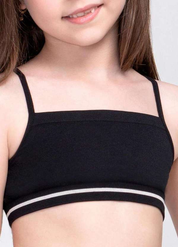 Lupo - Top Infantil sem Aro e sem Bojo Lobinha 18700-001 9990-Preta
