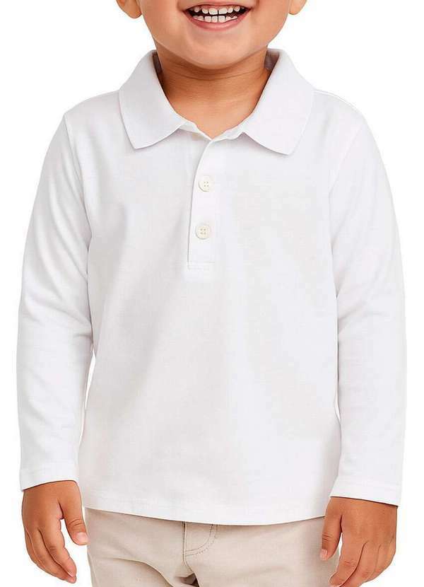 Malwee - Camisa Polo Infantil Menino Malwee 1000053469 00001-Branco
