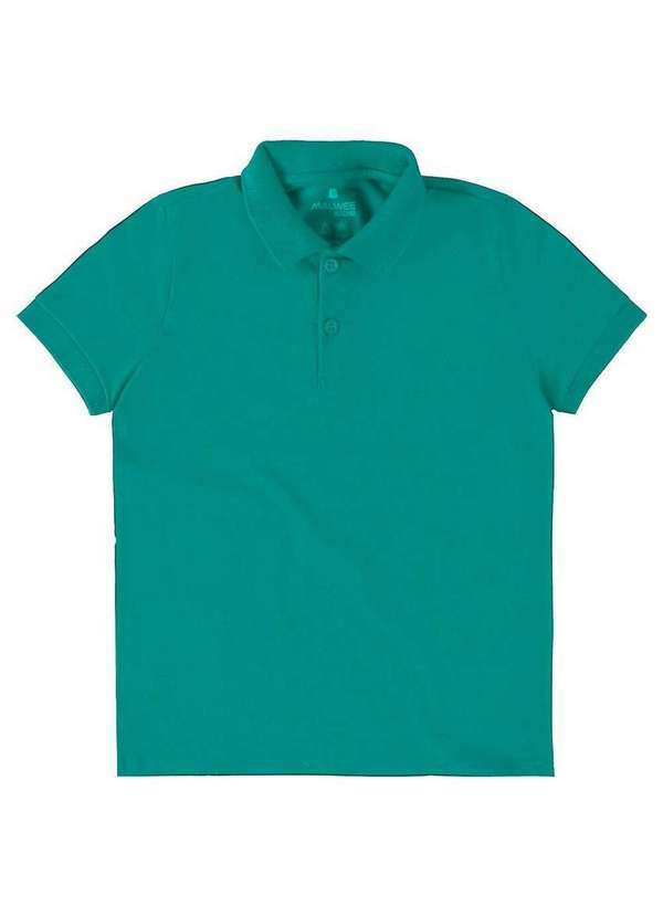 Malwee - Camiseta Polo Infantil Menino Malwee 1000111119 Z1970-Verde-Água