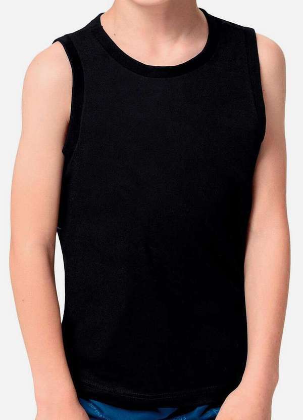 Malwee - Camiseta Regata Infantil Menino Malwee 1000086766 00004-Preto