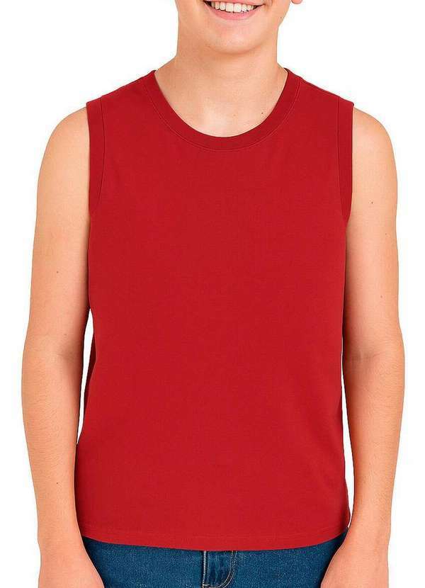 Malwee - Camiseta Regata Infantil Menino Malwee 1000086766 02226-Vermelho