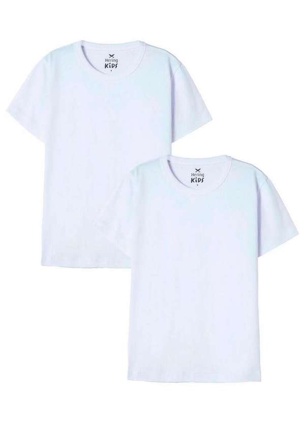 Hering - Kit com 2 Camisetas Infantil Hering 5dyr 1a-Branco